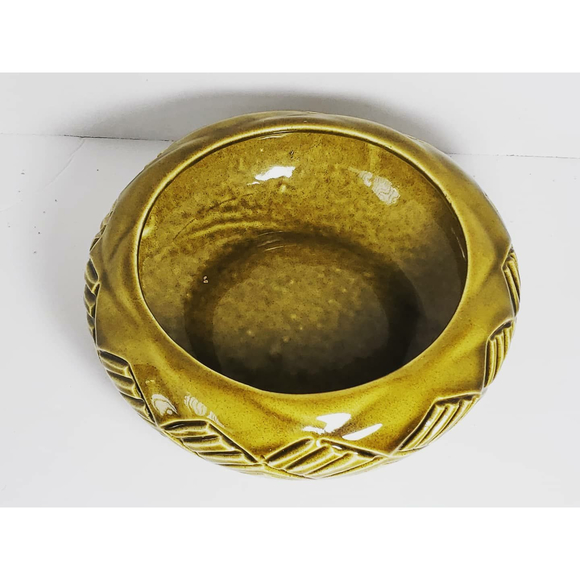 VTG Chic Olive Green Mid-Century McCoy Console Vase for Elegant Home Decor - Picture 5 of 7